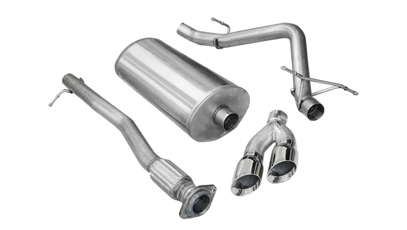 Chevrolet Silverado Performance Exhaust - CORSA Performance - Sport Cat-Back, Single Side Exit, Twin 4.0in. Polished Pro-Series Tips - Polished - 2009
